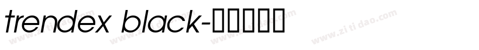 trendex black字体转换